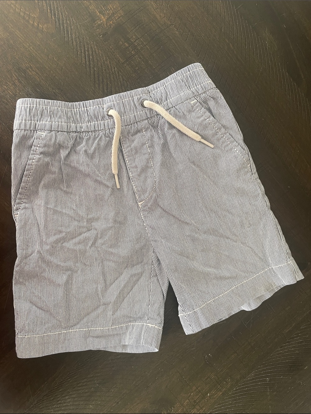 GAP Boys Blue White Pinstripe Shorts